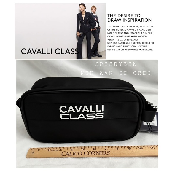 Cavalli Logo Cosmetic Travel Toiletry Bag NWT - Picture 15 of 17